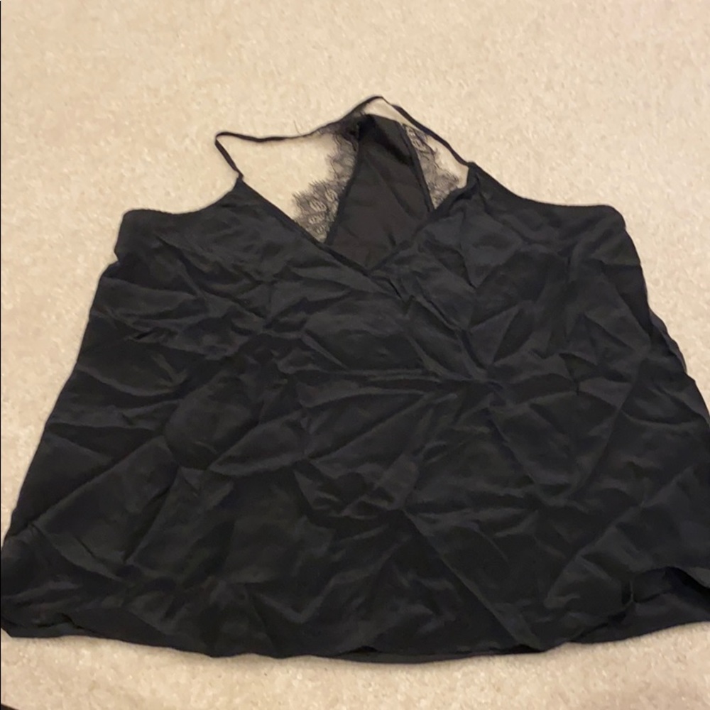 BCBG Black Lace Top